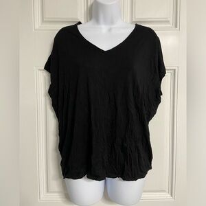 4- ALLISON IZU Black V-Neck ELLA TOP